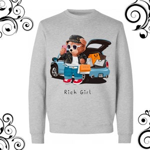 Beautiful teddy bear sweatshirt american teddy bear sweatshirt unisex dtf print teddy bear sweatshirt design teddy bear t-shirt