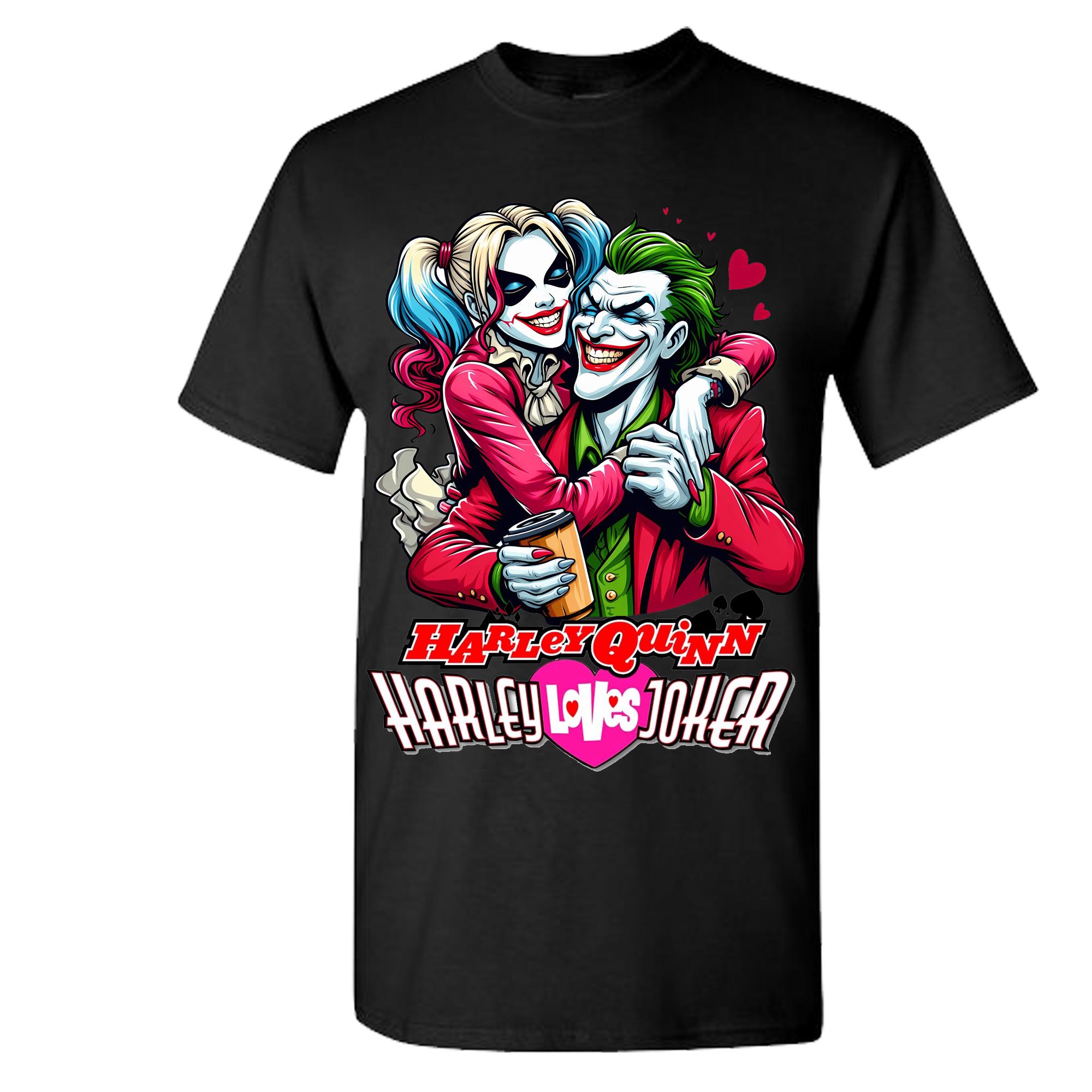 Harley Quinn Loves Joker T-shirt, Comic Hero Tee - Etsy