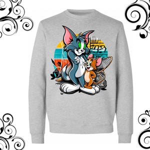 Tom & jerry sweatshirt Disney Style sweatshirt Tom T-shirt Jerry T-shirt Disney T-shirt Tom and jerry carton sweatshirt