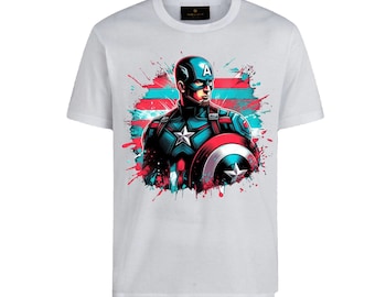 Captain America T-Shirt: Avengers Shield, Retro Comic Design