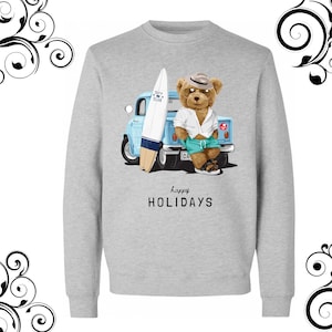 Beautiful teddy bear sweatshirt american teddy bear sweatshirt unisex dtf print teddy bear sweatshirt design teddy bear t-shirt