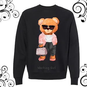Beautiful teddy bear sweatshirt american teddy bear sweatshirt unisex dtf print teddy bear sweatshirt design teddy bear t-shirt