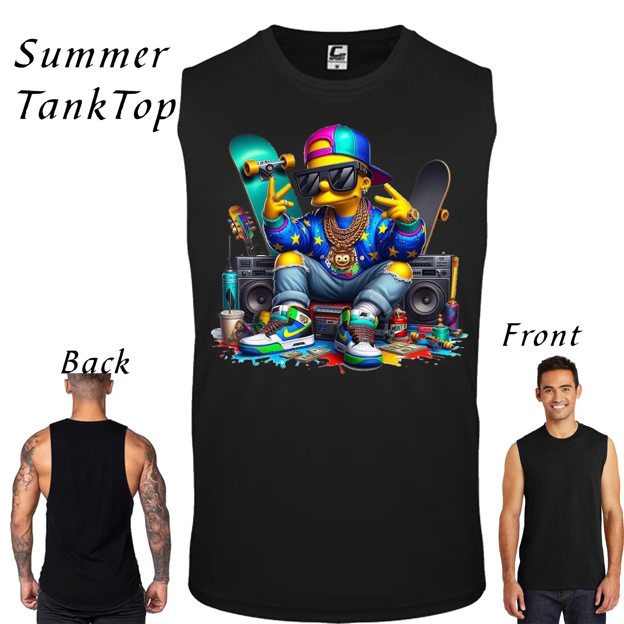 Bart Simpson Party Tank Top: 90s Hip Hop Style - Etsy
