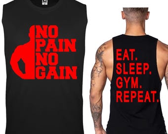 Custom Print Gym Tank Top, Fitness Activewear uniform