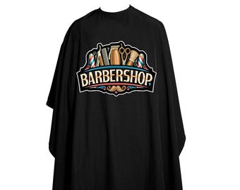 Professional Barber Cape: Salon Hair Cutting Gown, Adjustable Neck