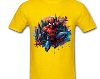 Spiderman Comic T-Shirt, Superhero Peter Parker Tee
