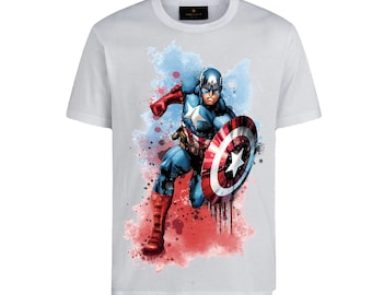 Captain America T-Shirt: Avengers Shield, Retro Comic Design