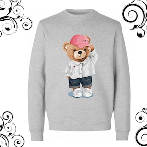 Beautiful teddy bear sweatshirt american teddy bear sweatshirt unisex dtf print teddy bear sweatshirt design teddy bear t-shirt