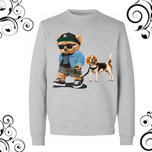 Beautiful teddy bear sweatshirt american teddy bear sweatshirt unisex dtf print teddy bear sweatshirt design teddy bear t-shirt