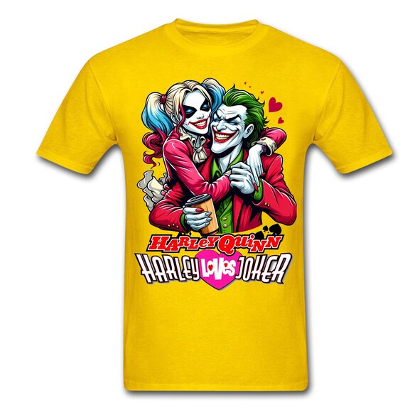 Harley Quinn Loves Joker T-shirt, Comic Hero Tee - Etsy