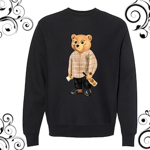 Beautiful teddy bear sweatshirt american teddy bear sweatshirt unisex dtf print teddy bear sweatshirt design teddy bear t-shirt