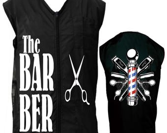 Professional Barbershop uniform barber vest salon uniform Hair Cutting Cape barber cape salon vest black barbershop jacket hairdressing cape