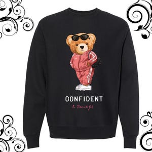 Beautiful teddy bear sweatshirt american teddy bear sweatshirt unisex dtf print teddy bear sweatshirt design teddy bear t-shirt