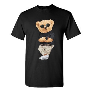 Teddy Bear T-shirt: American Style DTF Print, Unisex Crew