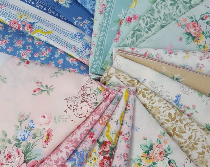 BLOOMING ROSE Ruru Bouquet Quilt Gate Japanese Cotton Quilting Fabrics ...