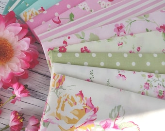 PICNIC by Tanya Whelan Shabby Chic Baby Girl Nursery Fabrics Quilting Cotton Fabrics ~ 12 Fat Quarters Bundle ~ 3 yards total