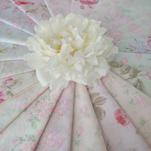 ROSE BELLE RuRu Bouquet Quilt Gate ~ Shabby Chic Cottage Core Japanese Pastel Cotton Quilting Fabrics ~ 20 Fat Quarters Bundle ~ 5 yards