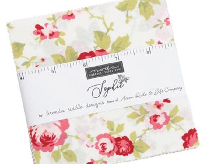 Fabric Riddle Precut SOPHIE Brenda Riddle Charm Pack Moda Fabric Shabby Chic Cottage ...