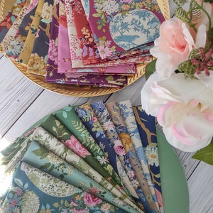 TILDA CHIC ESCAPE Tone Finnanger Floral Vintage Quilting Cotton Fabric ~ 20 Fabric Bundle
