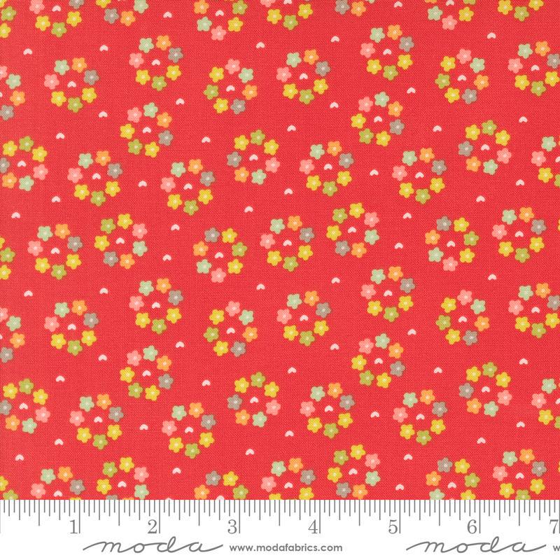 Flower Power Raspberry Fabric RASPBERRY SUMMER Fabric by Sherri & Chelsea for Moda Fabrics Bright ...