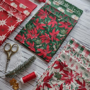 MERRY LITTLE CHRISTMAS by Sandy Gervais for Riley Blake Designs Vintage Santa Fabric Quilt Cotton Vintage Santa ~ 12 fat quarters = 3 yards