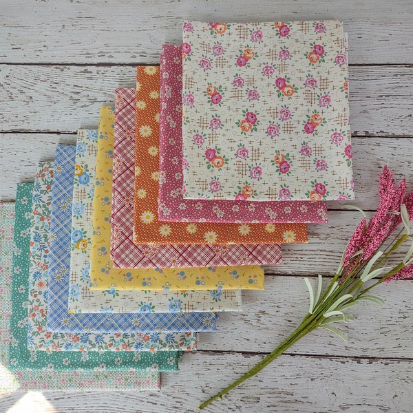 AUNT GRACE CALICOS by Judie Rothermel Feedsacks Repro Vintage 30s Marcus Fabrics 10 fat quarter bundle - 2.5 yards total