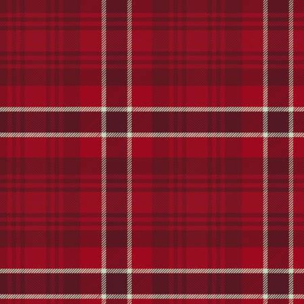 TARTAN PLAID in Red Christmas Cotton Quilt Fabric Clothworks ~ Price per yard