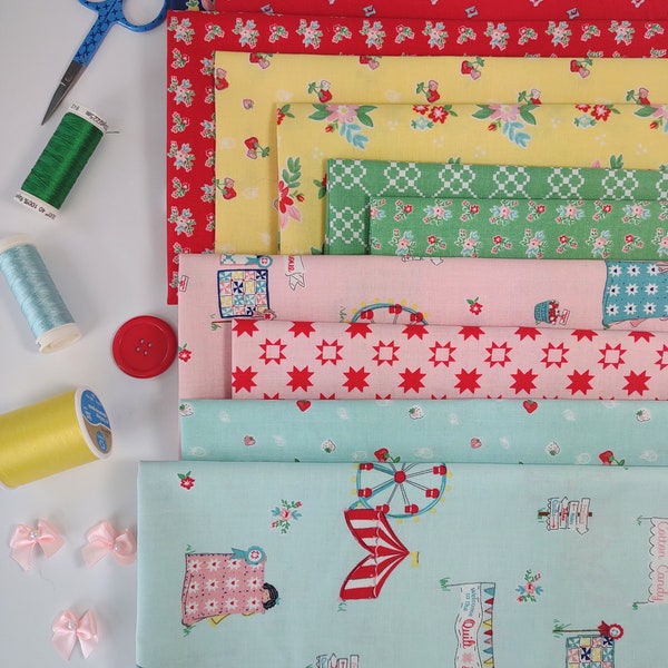 QUILT FAIR Tasha Noel Girl Nursery Fabric Riley Blake Designs ~ 12 Fat Quarters Bundle  ~ 3 yards total