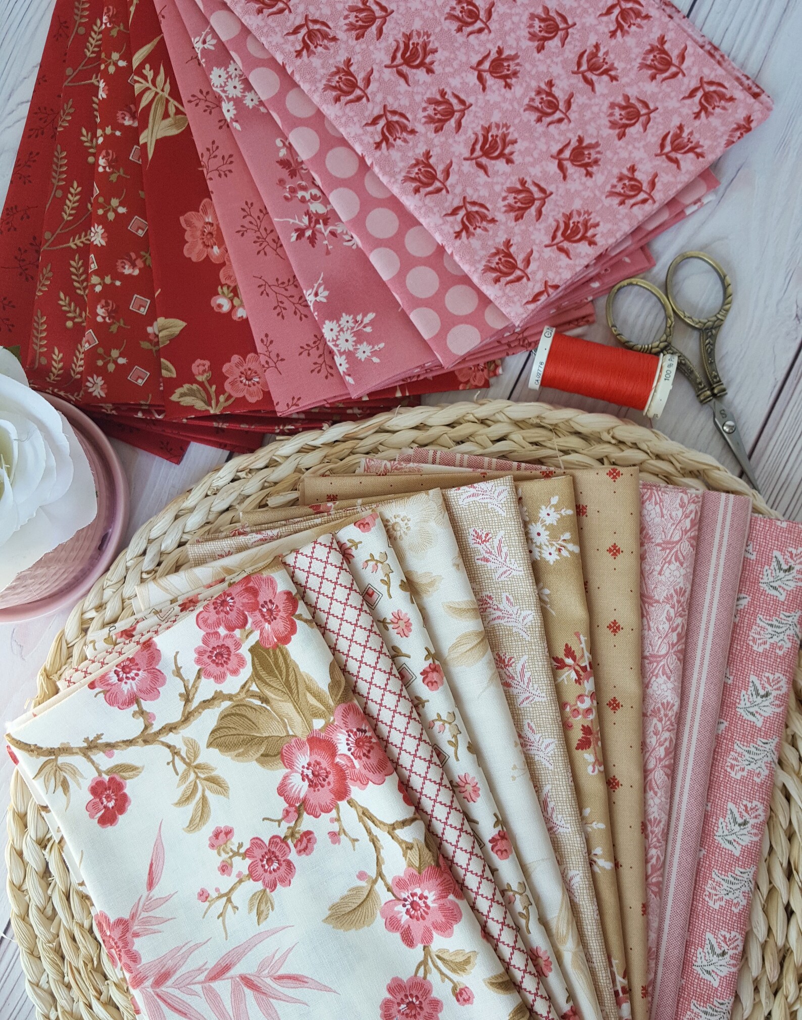 LITTLE SWEETHEART Laundry Basket Quilts Edyta Sitar Red Pink Etsy