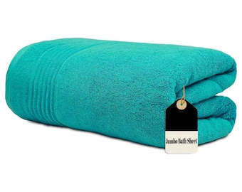 Egyptian Cotton Jumbo Bath Sheet (100x200cm) - Soft Beach Towel