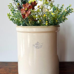 Antique 5 Gallon Ransbottom Crock | RRP Co. Stoneware Canning Crockery Jar | Modern Farmhouse | Kitchen Utensil Holder | Primitive Cottage