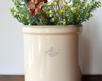 Antique 5 Gallon Ransbottom Crock | RRP Co. Stoneware Canning Crockery Jar | Modern Farmhouse | Kitchen Utensil Holder | Primitive Cottage
