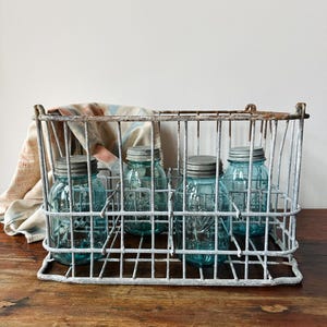 Vintage Metal Dairy Crate - Etsy