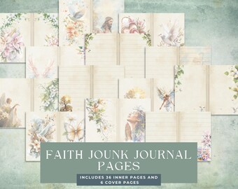 Pagine del diario Faith Junk - Pacchetto stampabile