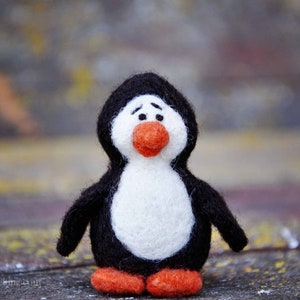 Penguin Felting Kit Needle Felting Kit DIY Kit Craft Kit Felting Supplies DIY Craft Kit Starter Kit Needle Felted Beginner image 1