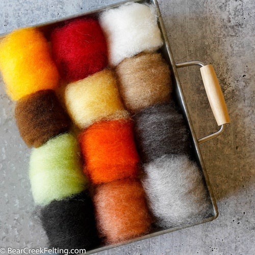 Natural Colors Wool Sampler for Needle Felting Premium Etsy