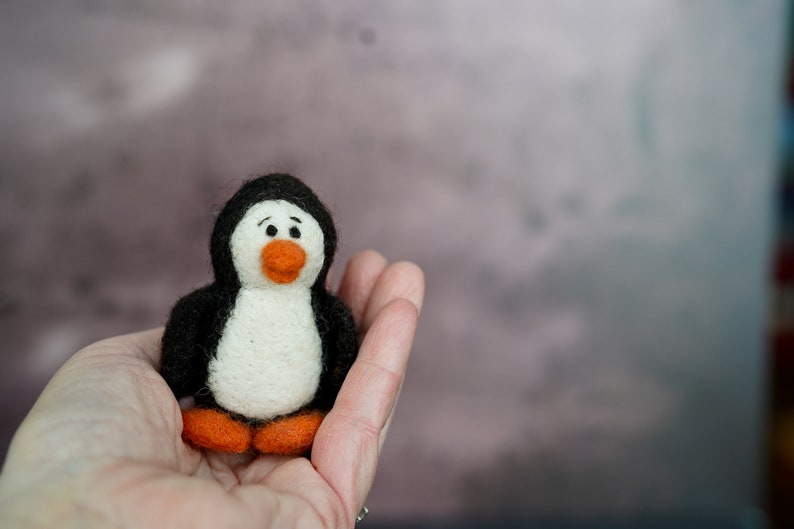 Penguin Felting Kit Needle Felting Kit DIY Kit Craft Kit Felting Supplies DIY Craft Kit Starter Kit Needle Felted Beginner image 6