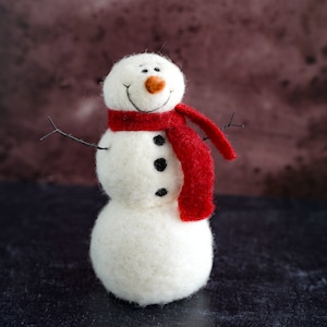 Snowman DIY Kit Needle Felting Kit Snowman Kit Christmas Kit Make Your Own Christmas Decoration Craft Kit Christmas Craft image 10