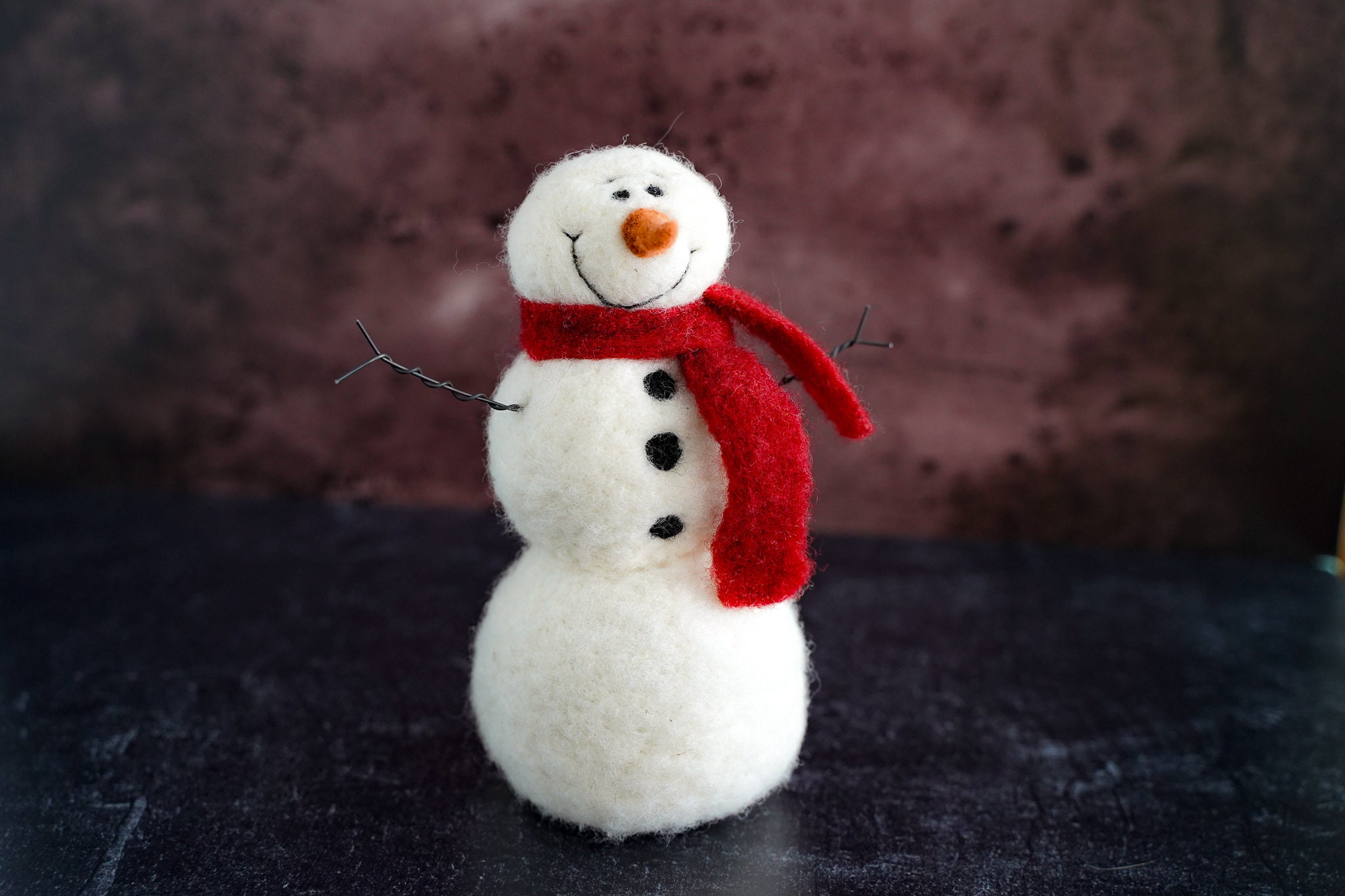 4packs Wool Felt Kit Needle Felting Roving Craft Kit - Santa Snowman Xmas  cute