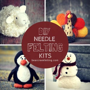 Sheep Felting Kit Needle Felting Kit DIY Kit Craft Kit Felting Supplies DIY Craft Kit Starter Kit Needle Felted Beginner image 8