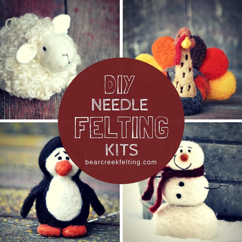 Sheep Felting Kit Needle Felting Kit DIY Kit Craft Kit Felting Supplies DIY Craft Kit Starter Kit Needle Felted Beginner image 8