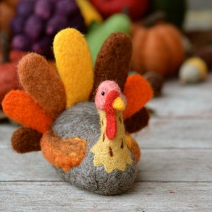 Turkey Needle Felting Kit Thanksgiving Kit Advanced Beginner DIY Craft Kit DIY Kit Starter Kit Thanksgiving Decor Felting Wool image 2