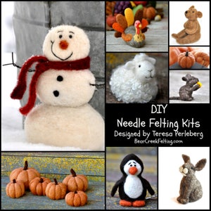 Black Sheep Felting Kit Needle Felting Kit DIY Kit Craft Kit Felting Supplies DIY Craft Kit Starter Kit Needle Felted image 5