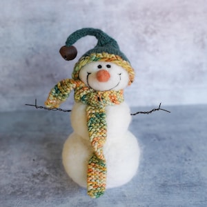 Needle Felted Snowman - 1157