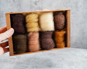 Natural Colors Wool Sampler - Bear Creek Felting