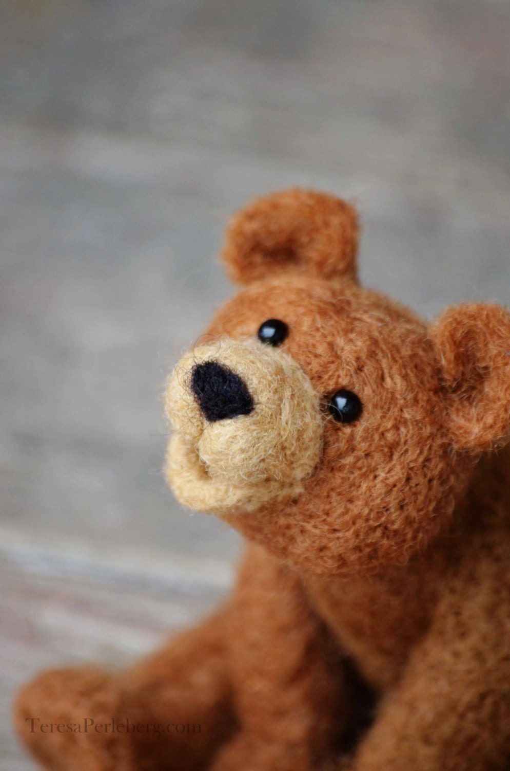 Needle Felted Bear Felt animals handmade and one of a kind Etsy