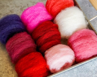 Valentine Wool Sampler for Needle Felting