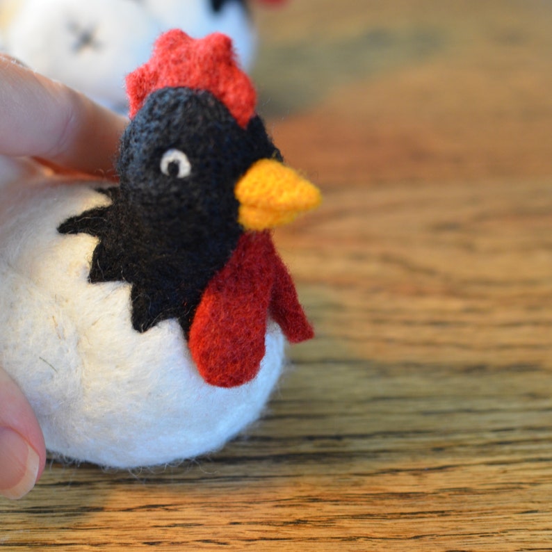 White Chicken Needle Felting Kit Beginner image 2