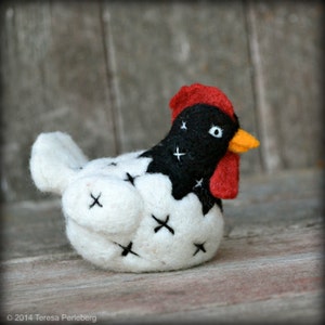 White Chicken Needle Felting Kit – Beginner