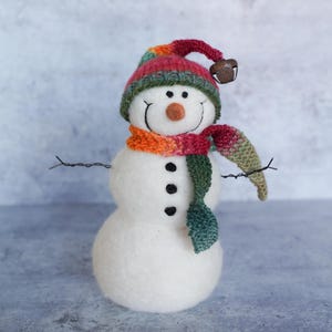 Needle Felted Snowman - 1160
